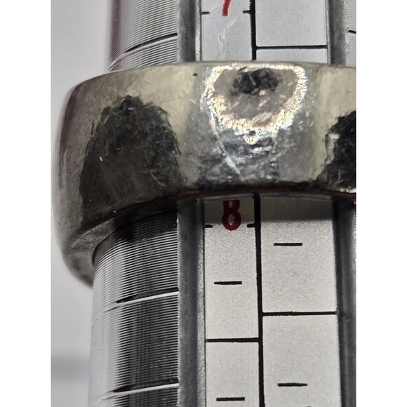 Silvertone Pink Gem Ring Sz 8 - Picture 10 of 10